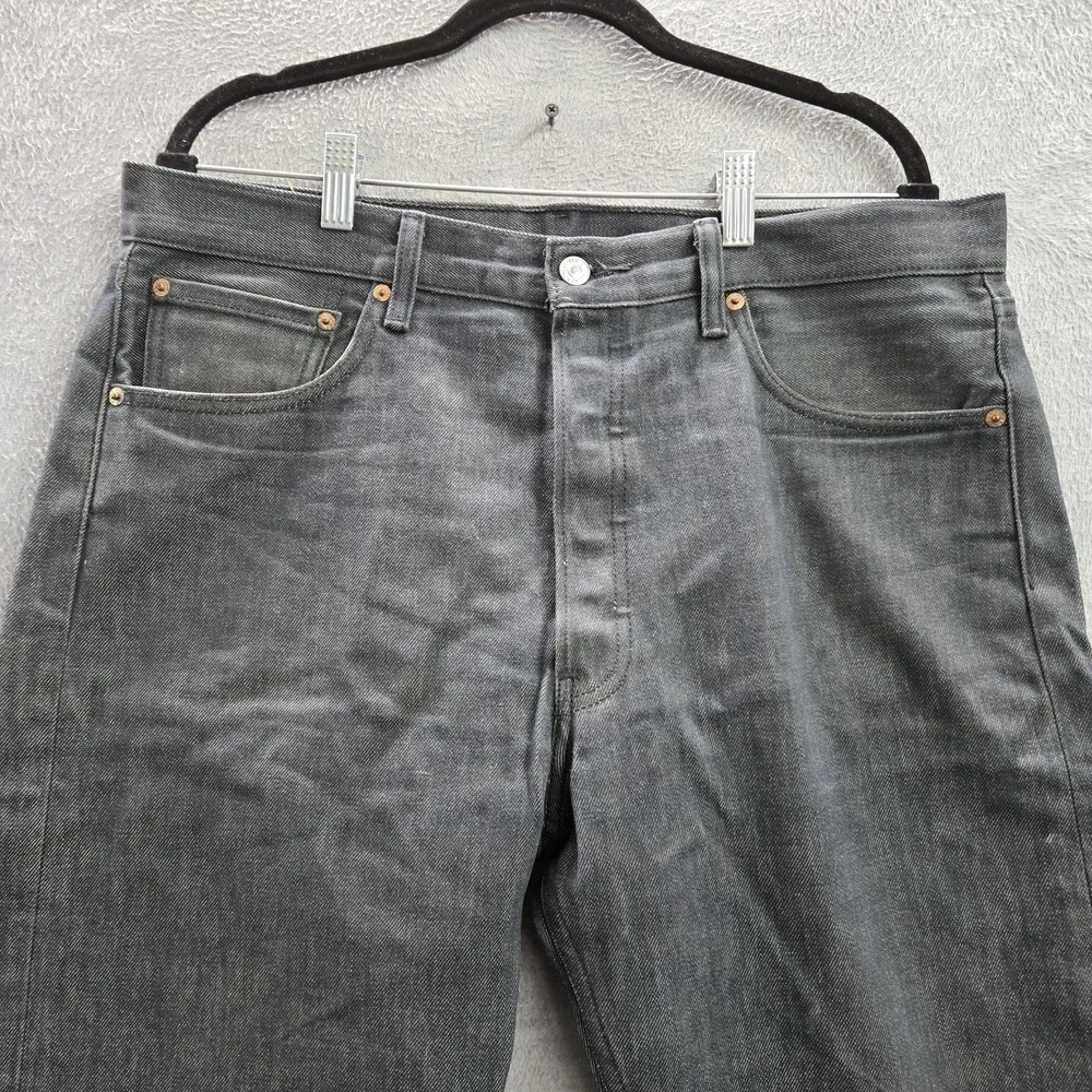 Levi's‎ 501 Men Jeans 35X32 Black Denim Original Fit Straight Leg Button Y2K